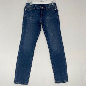 Tommy Hilfiger Women's Mid Rise Skinny Jeans Blue Pockets Stretch Size 4 Comfort